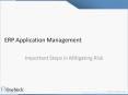 ERP Application Management: Important Steps in Mitigating Risk
