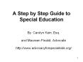 A Step by Step Guide to Special Education By: Carolyn Kain
