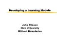 John Stinson Ohio University Without Boundaries Steps in th