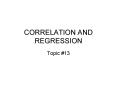 correlation and regression topic #13 ..