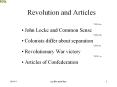 Revolution and Articles VUS.4.a John Locke and Common Sens