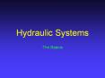 Hydraulic Systems The Basics Basic Principles Liquids: Hav