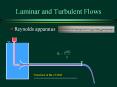 Laminar and Turbulent Flows Reynolds apparatus Transition a