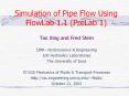 Simulation of Pipe Flow Using FlowLab 1.1 (PreLab 1) Ta