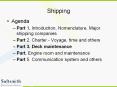 Shipping Agenda Part 1. Introduction, Nomenclature, Majo