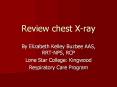 Review chest X-ray By Elizabeth Kelley Buzbee AAS, RRT-NPS
