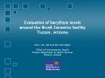 Evaluation of beryllium levels around the Brush Ceramic