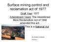 Surface mining control and reclamation act of 1977 Draf
