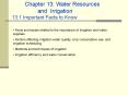 Chapter 13: Water Resources and Irrigation 13:1 Importan