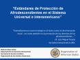  Est ndares de Protecci n de Afrodescendientes en el Sistem