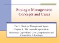 Strategic Management: Concepts and Cases Part I: Strategi