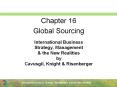 Chapter 16 Global Sourcing International Business Strategy