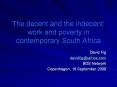 The decent and the indecent: work and poverty i