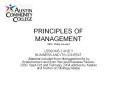PRINCIPLES OF MANAGEMENT With Philip Soward LESSONS 2 AND 