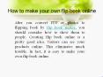 How to make your own flip book online