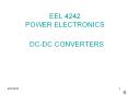 EEL 4242 POWER ELECTRONICS DC-DC CONVERTERS * * * * Ste