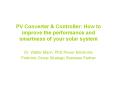 PV Converter & Controller: How to improve the performanc