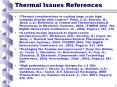 Thermal Issues References  Thermal considerations in coolin