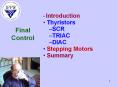 Introduction Thyristors SCR TRIAC DIAC Stepping Motor