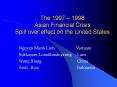 The 1997   1998 Asian Financial Crisis Spill over effect o