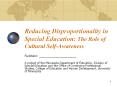 Reducing Disproportionality in Special Education: The Rol