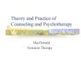 Theory and Practice of Counseling and Psychotherap