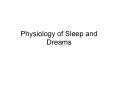 possible template for powerpoint ... Nature of Sleep an