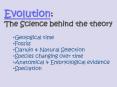 Evolution: The Science behind the theory Geological tim