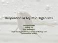 Respiration in Aquatic Organisms Aquatic Biology Biology 45
