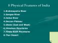8 Physical Features of India Brahmaputra River Ganges Rive