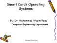 Smart Cards Operating Systems By: Dr Muhammad Wasim Raa