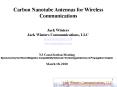 Carbon Nanotube Antennas for Wireless Communications Jac