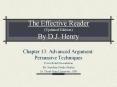 The Effective Reader (Updated Edition) By D.J. Henry Chapte