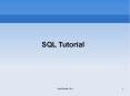 SQL Tutorial Topics to be covered CREATE INSERT UPDAT