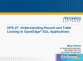 OPS-27: Understanding Record and Table Locking In OpenEdge