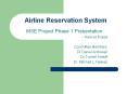 Airline Reservation System MSE Project Phase 