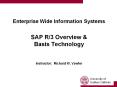 Enterprise Wide Information Systems SAP R/3 Overview & Basi