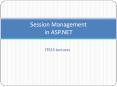 Session Management in ASP.NET IT533 Lectures * * * * * * * 