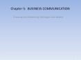 Chapter 5: BUSINESS COMMUNICATION Creating and Deliverin