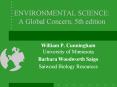 ENVIRONMENTAL SCIENCE: A Global Concern, 5th edition Willia