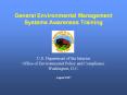 General Environmental Management Systems Awareness Trainin