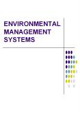 ENVIRONMENTAL MANAGEMENT SYSTEMS ENVIRONMENTAL ISSUES Globa
