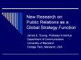 New Research on Public Relations as a Global Strateg