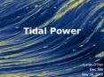 Tidal Power Lucas O Neil Elec 395 May 30, 2006 Introductio