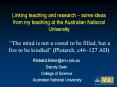 Linking teaching and research   some ideas from my teachin