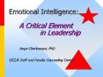 Emotional Intelligence: A Critical Element in Leadershi