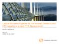 Critical Success Factors for the Korean Generic and AP