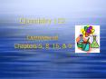 Chemistry 112 Overview of Chapters 5, 8, 16, & 9 * * * * * 