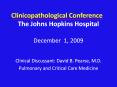 Clinicopathological Conference The Johns Hopkin