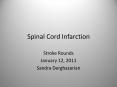 Spinal Cord Infarction Stroke Rounds January 12, 2011 Sandr